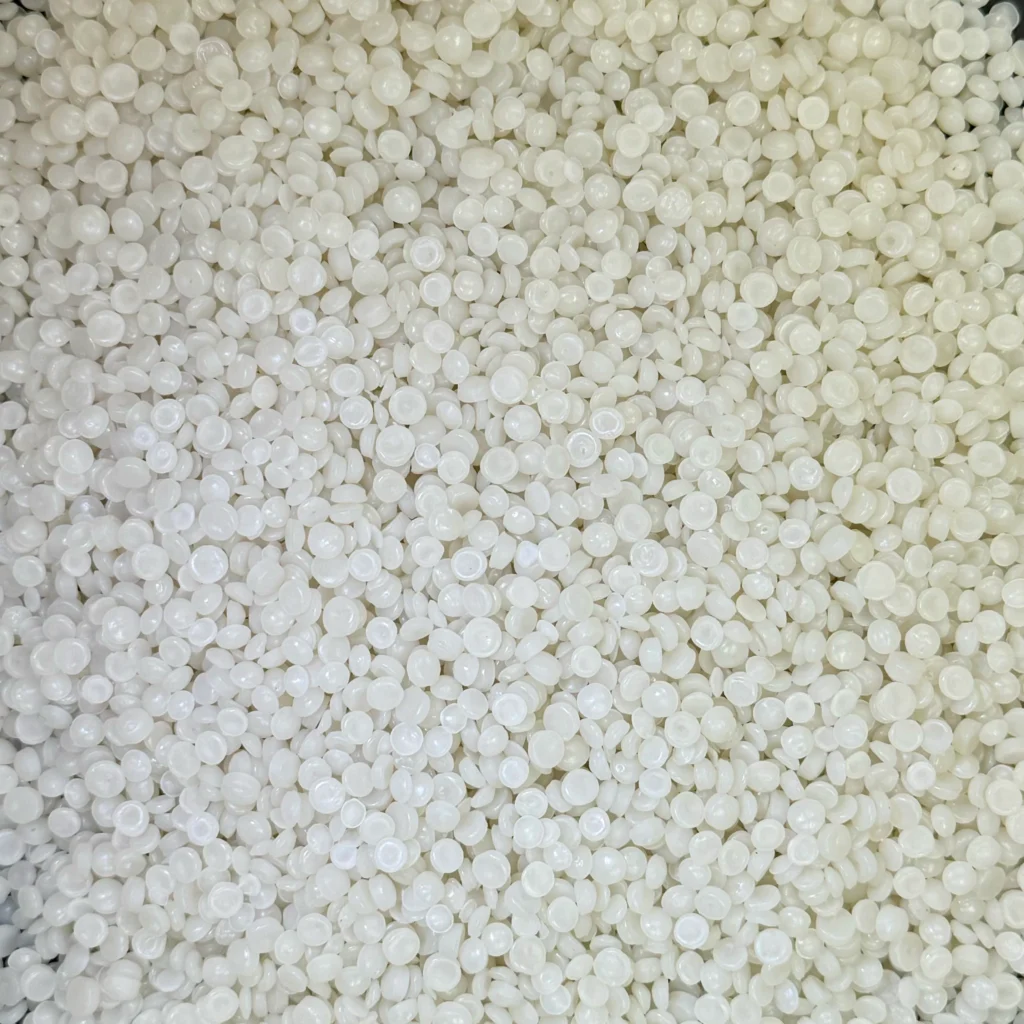 top quality white recycled HDPE close up